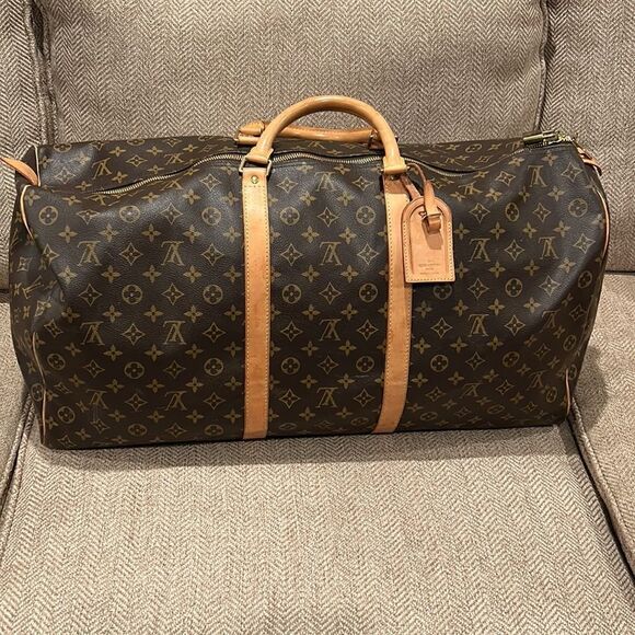 AUTHENTIC LOUIS VUITTON VINTAGE KEEPALL 60 BANDOULIERE TRAVEL BAG - Picture 1 of 16